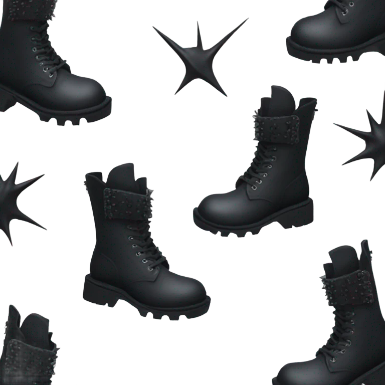 platform boots gothic with spikes emoji