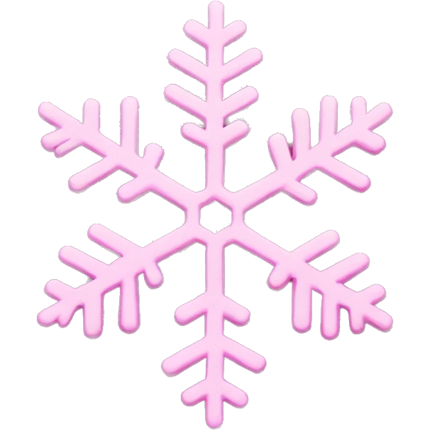 Pink snowflake emoji
