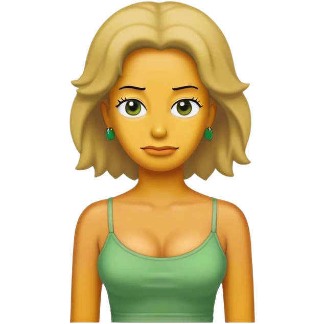Simpson in a green camisole emoji