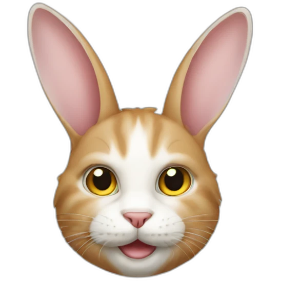 cat rabbit hybrid emoji