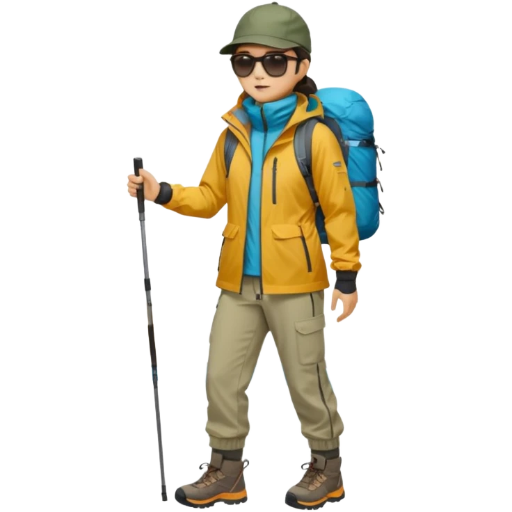 남미 여행에 가는 한국인의 전신을 그려줘! 바로 하이킹 갈 수 있을 정도로 잘 입은!

상체

🧥 방풍·방수 재킷 (고지대·우유니 필수)

👕 얇은 레이어드 2~3벌 (일교차 대비)

하체

👖 편한 바지(청바지 X, 스트레치 추천)

신발

👟 접지력 좋은 운동화 (마추픽추 필수)

🥾 우유니: 방수 신발 or 장화

악세사리

🧣 넥워머·모자 (아침/저녁 체감 -5~10도)

🕶️ 선글라스 (우유니·사막지역 눈부심 강함)
 emoji