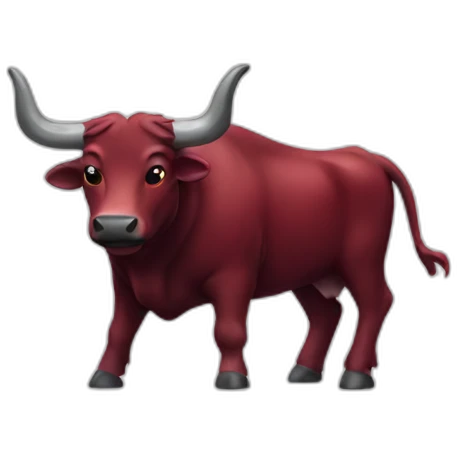 dark red bull  emoji