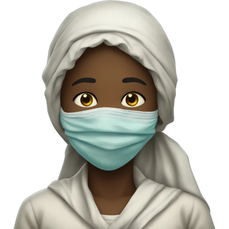 realism sick girl with a handkerchief emoji