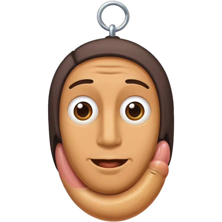 Man with a huge dangling penis emoji