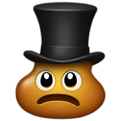 poop with top hat emoji