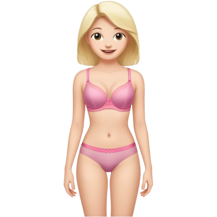 Girl wearing bra on full body emoji