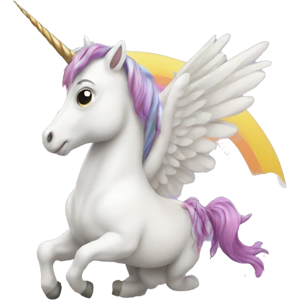 Winged unicorn emoji