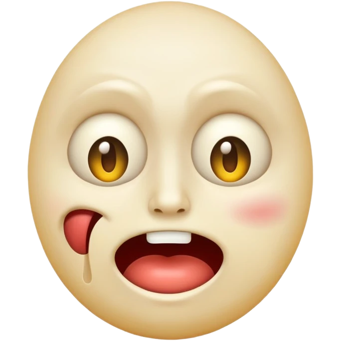unsettling freaky emoji with distorted face emoji