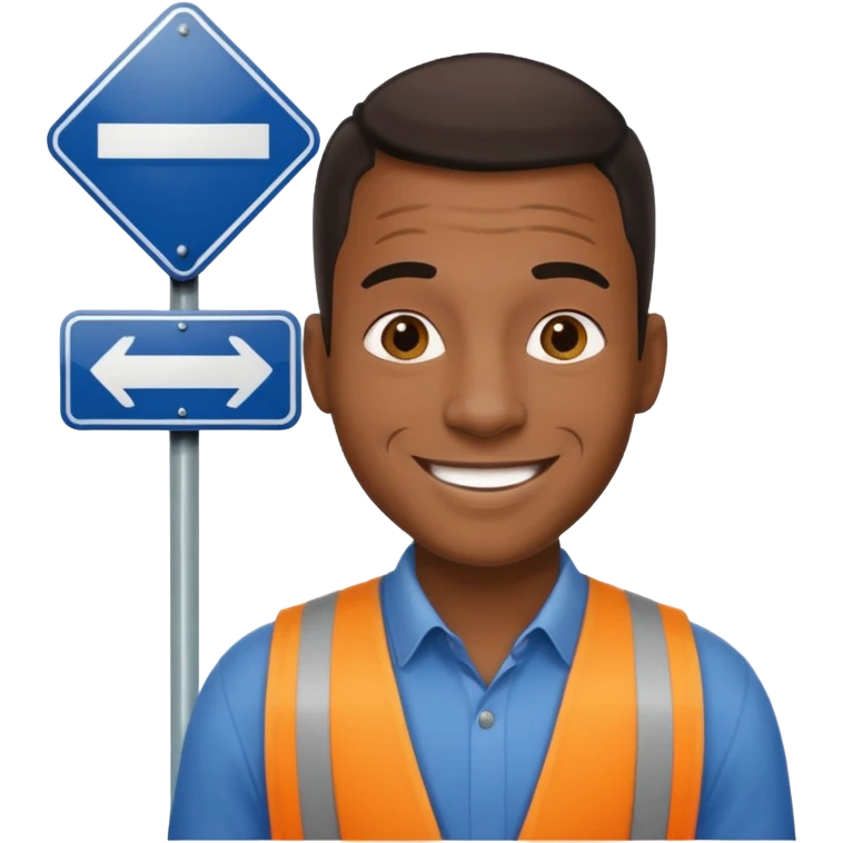 Street Sign Maker black man emoji