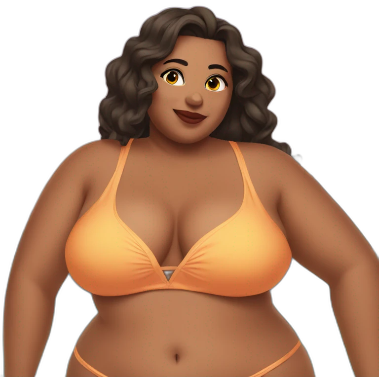 Thicc latin woman swimsuit emoji