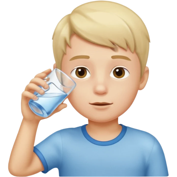 boy drinking water emoji
