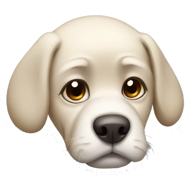 sad dog emoji