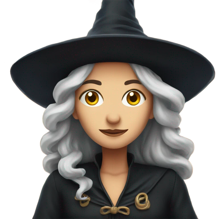 a witch inside a big classical ship emoji