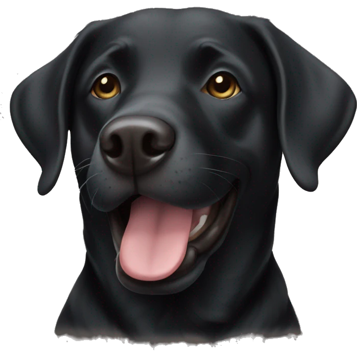 happy Black lab emoji