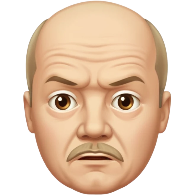 Photorealistic surprised Lenin emoji