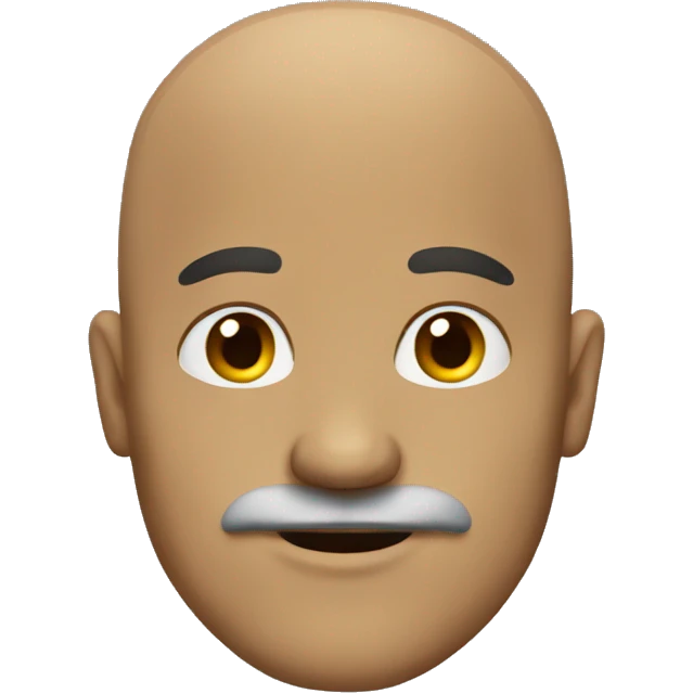 bald man with brown mustache emoji