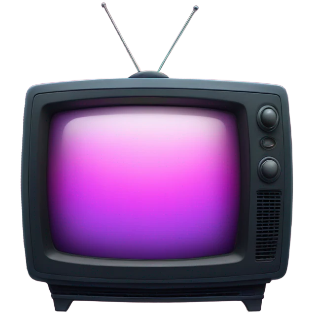 glowing television emoji