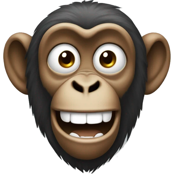 A monkey who is cheerful and stupid emoji