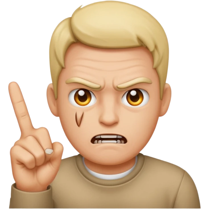 Mad face with middle fingers  emoji