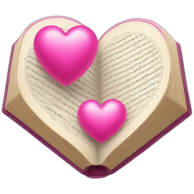 Pink heart with the quran emoji