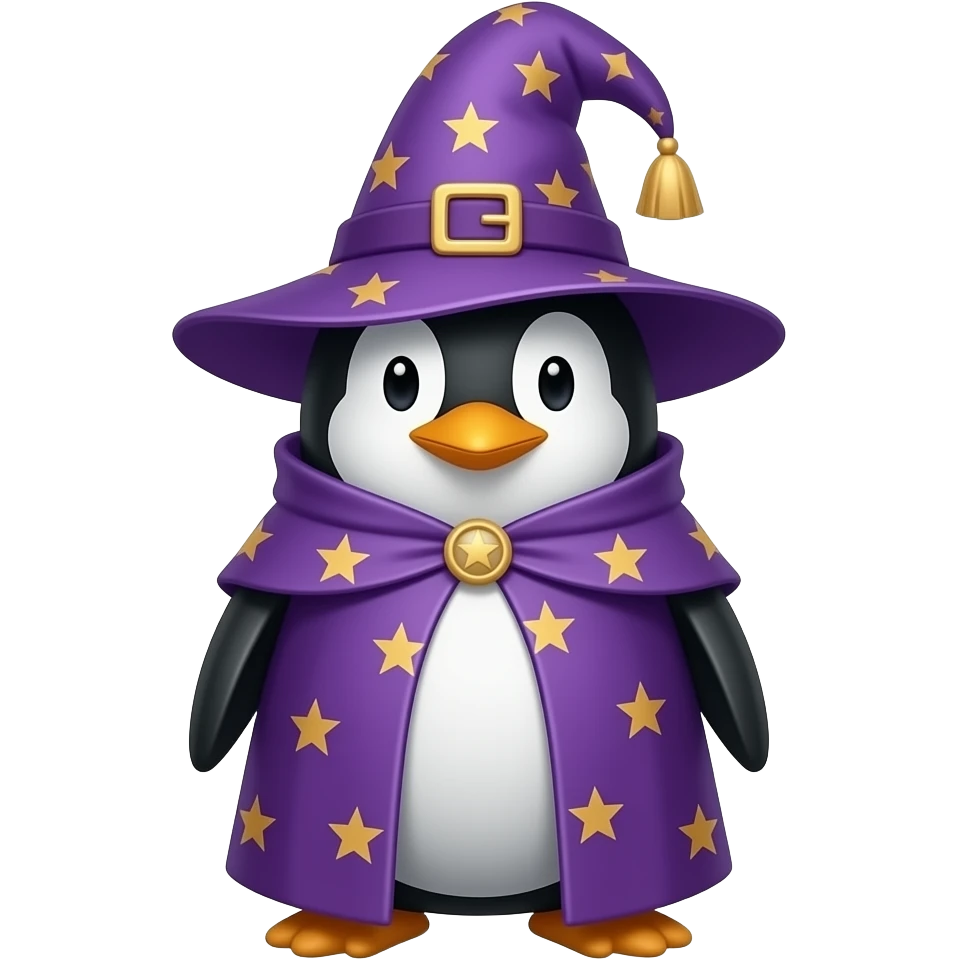 Penguin Wizard emoji