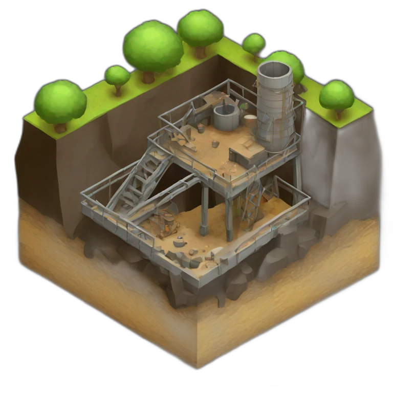 isometric mineshaft emoji