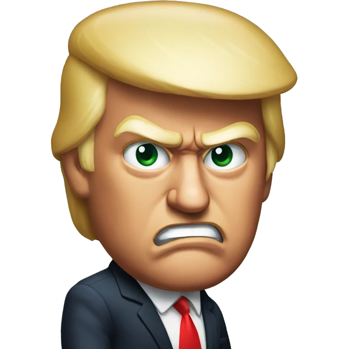 Angry looking trump emoji