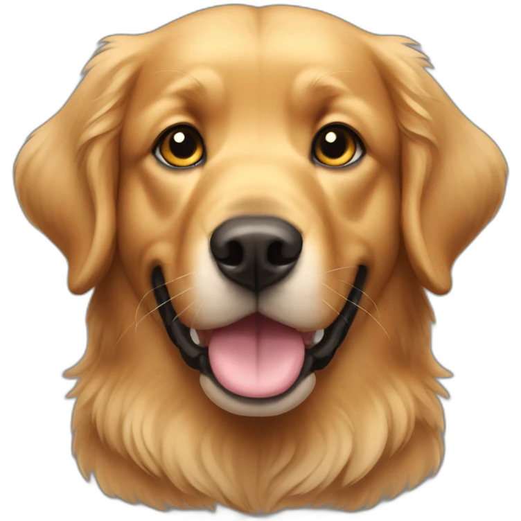 full black golden retriever emoji