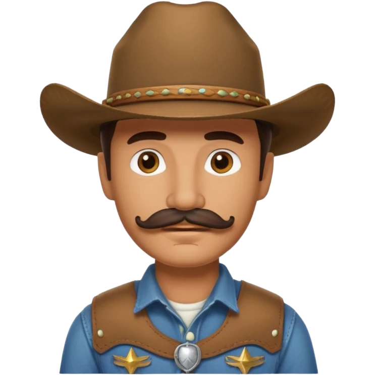 Cara de un vaquero guapo emoji
