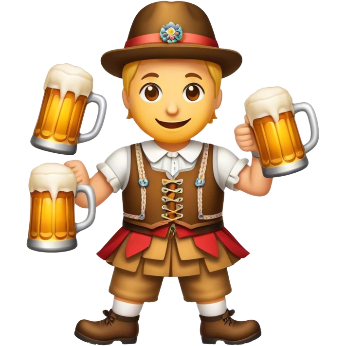 Cinematic Realistic Oktoberfest Pop Culture Emoji, depicting a vibrant celebration with beer, music, and traditional costumes rendered with dynamic textures and festive lighting. emoji