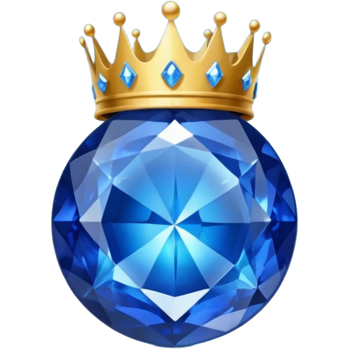 Sapphire with a crown in the sky emoji