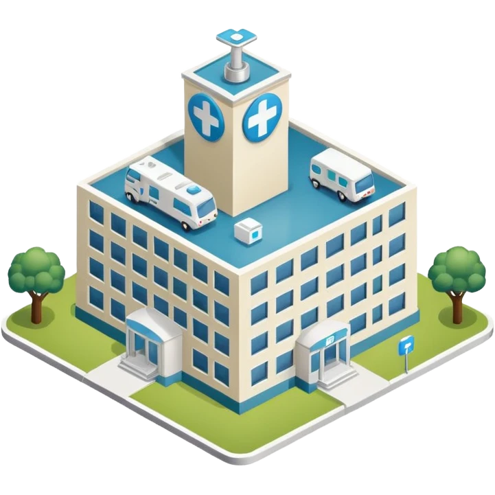 hospital isometric view emoji