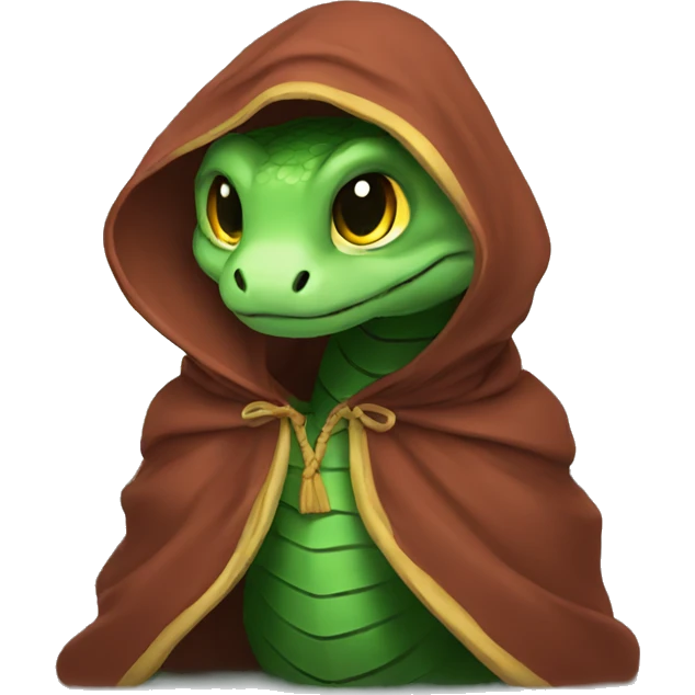 Snake wearing a cloak hoodie  emoji