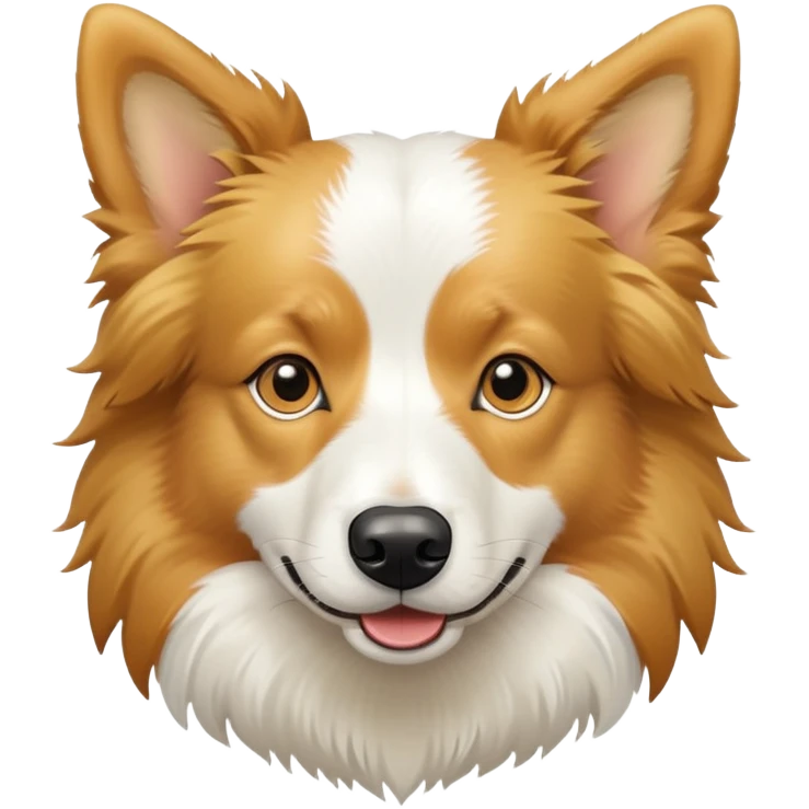 white and gold border collie emoji