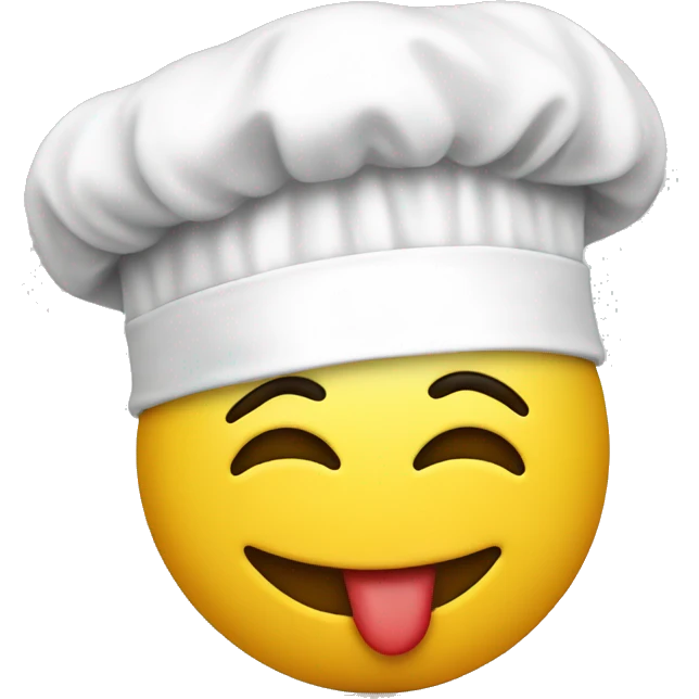 smiley wearing a chef’s hat giving a kiss emoji