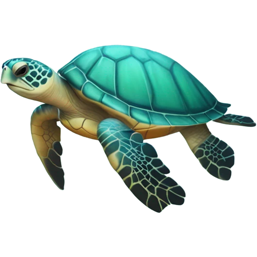 Pastel sea turtle emoji