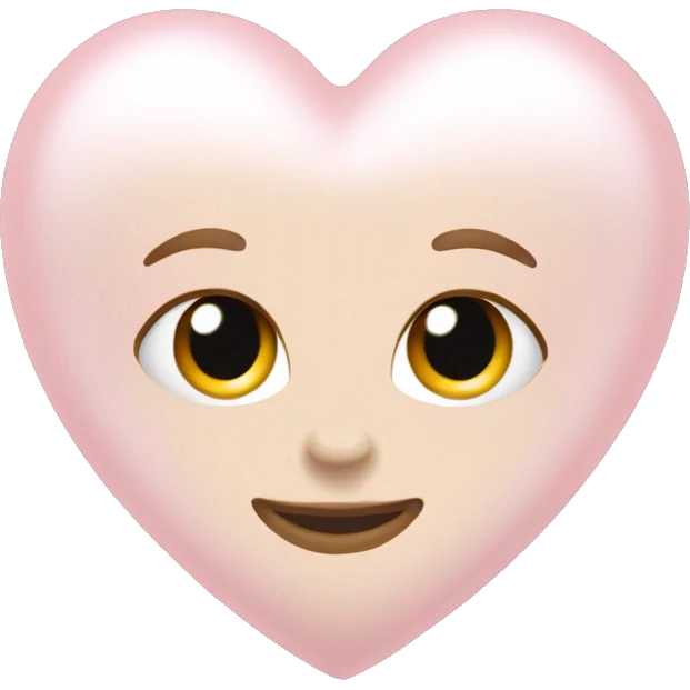 pearl light pink heart emoji