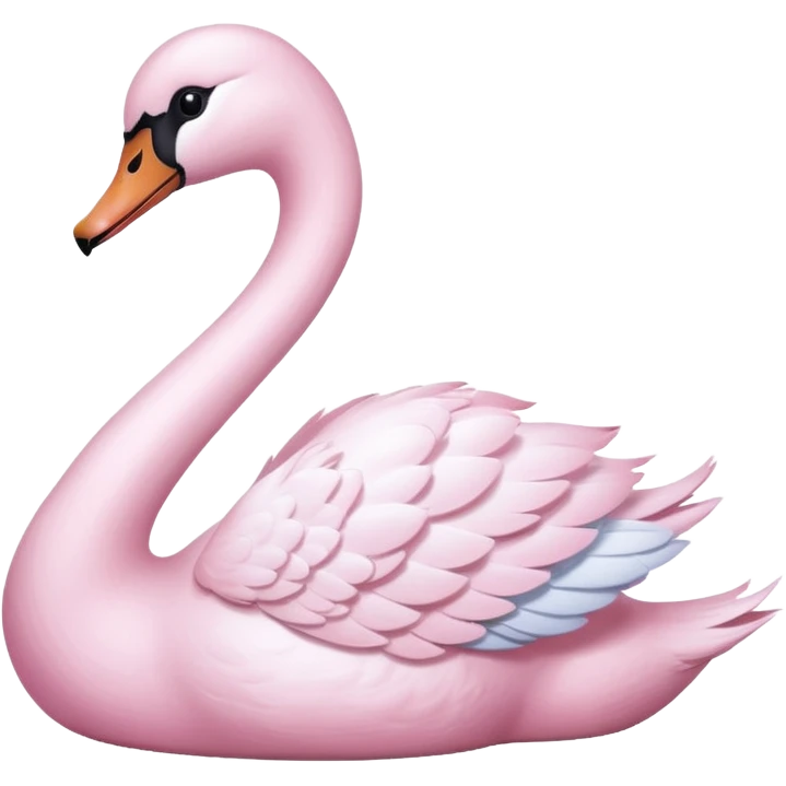 pastel pink swan emoji