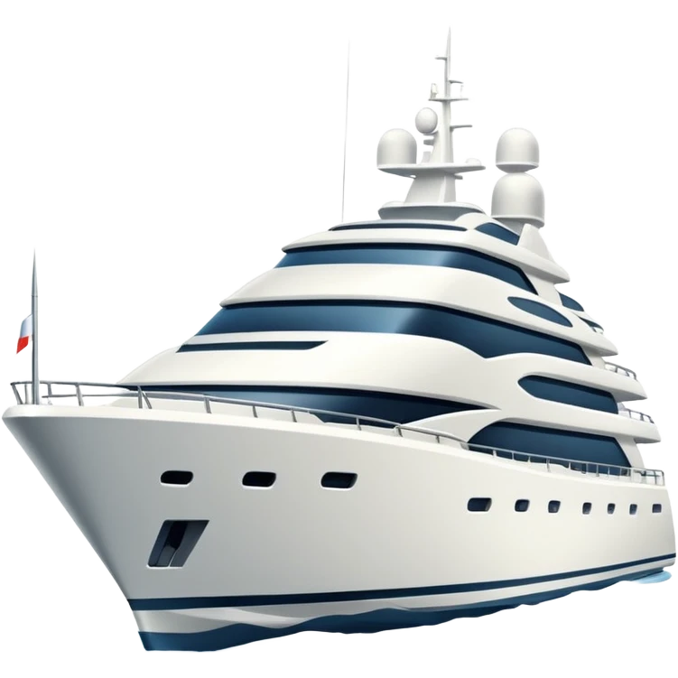 large yacht facing to the left on white background emoji