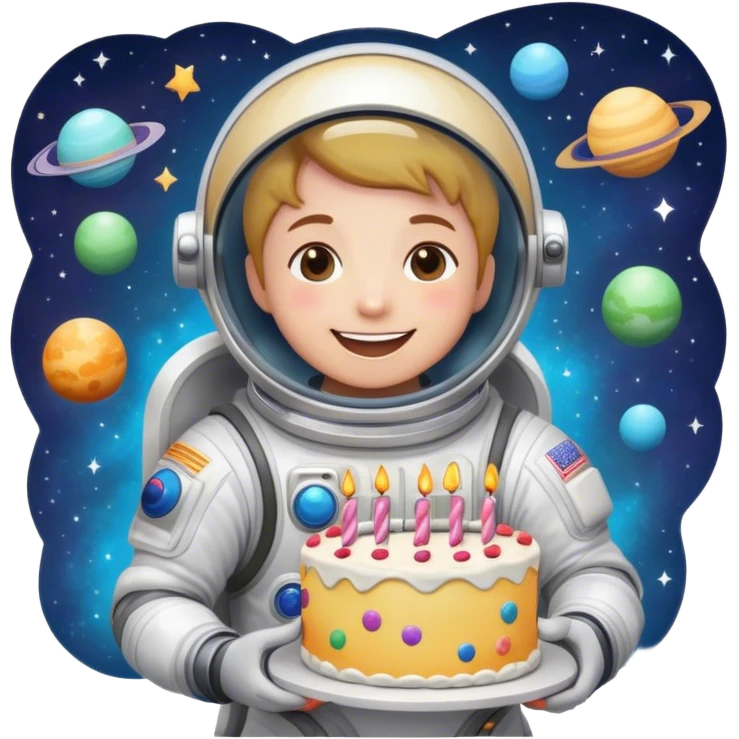 Turning 45 in space and time  emoji
