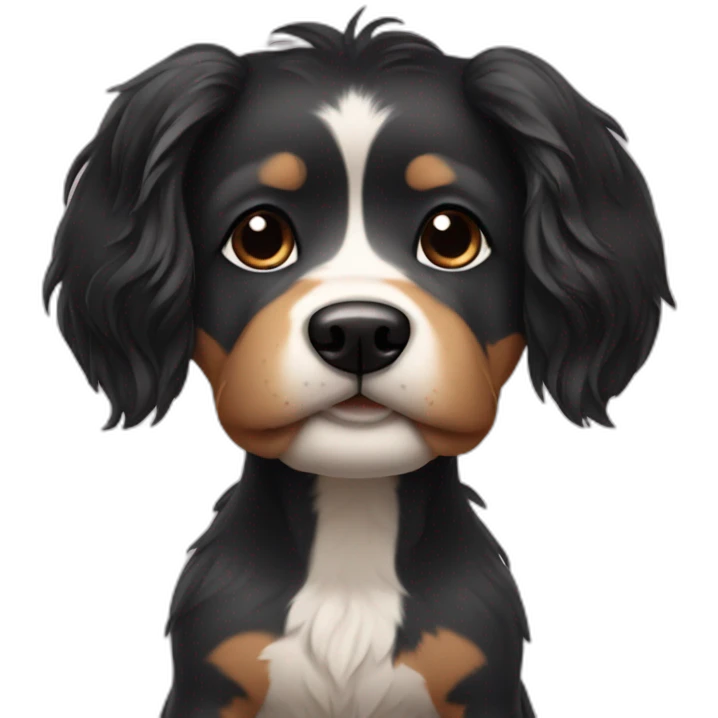 Human asian black hair dog emoji