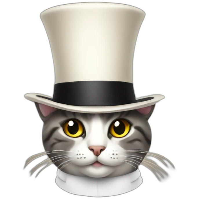 cat with a top hat emoji