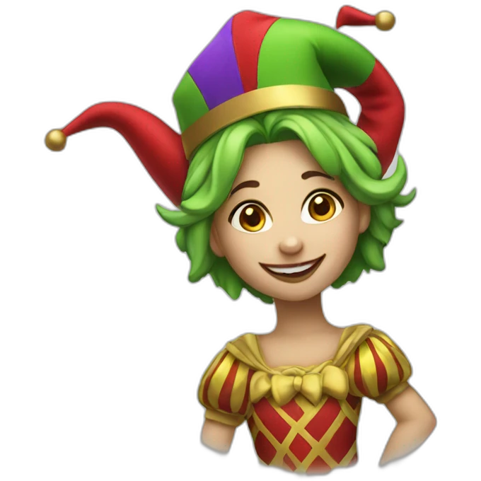 A jester girl emoji