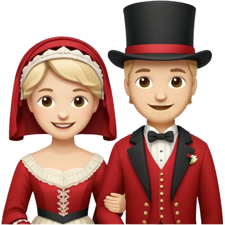 marriage low poly historical WHITE PEOPL emoji
