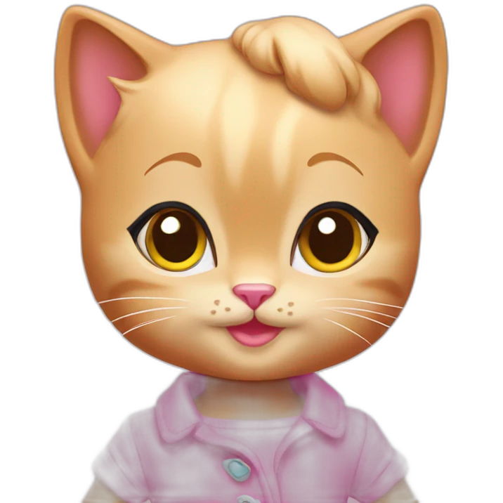 Barbie kitten emoji