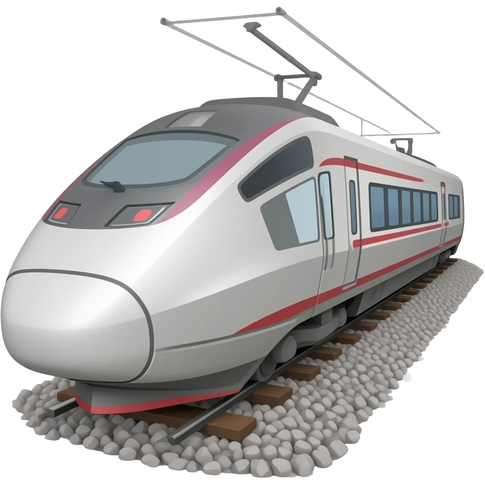 Lowpoly bullet train emoji