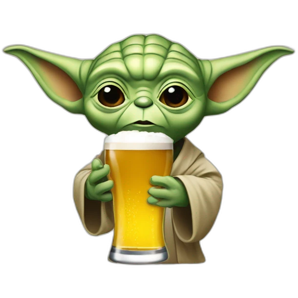 Yoda boit une bière emoji