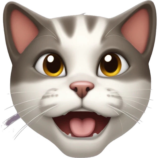 Cat biting lip with a smoldering face  emoji