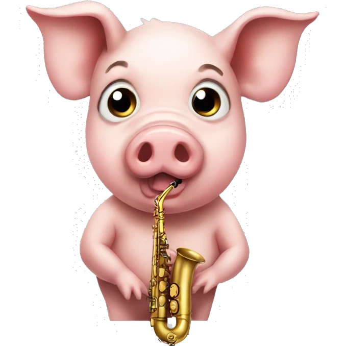 Pig, sax emoji