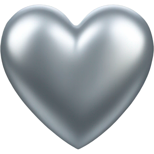 Heart silver emoji